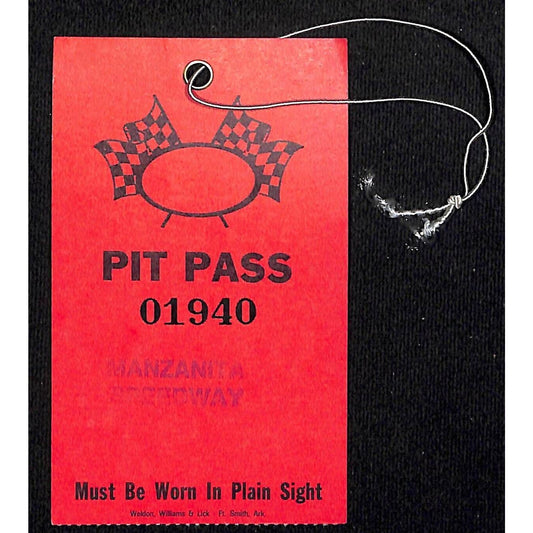 Manzanita Speedway Phoenix, AZ Racing Pit Pass c1970-80's #01940 VGC Scarce