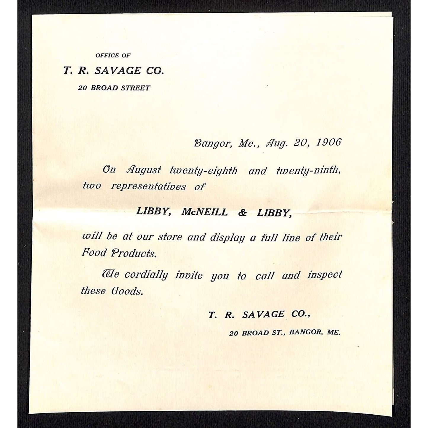 Newburgh ME Amos W. Knowlton* 1906 Libby, McNeil & Libby Food Dunham's Cocoanut