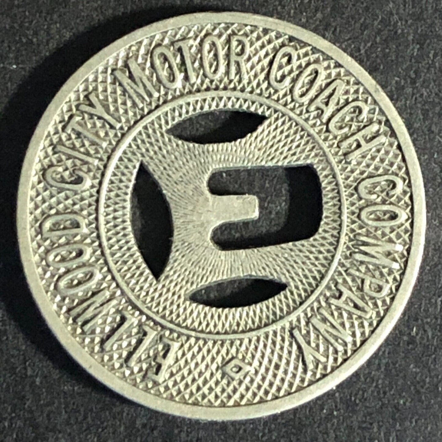 Ellwood City Motor Coach Company (PA) WM G/F One Fare Transit Token - 20mm