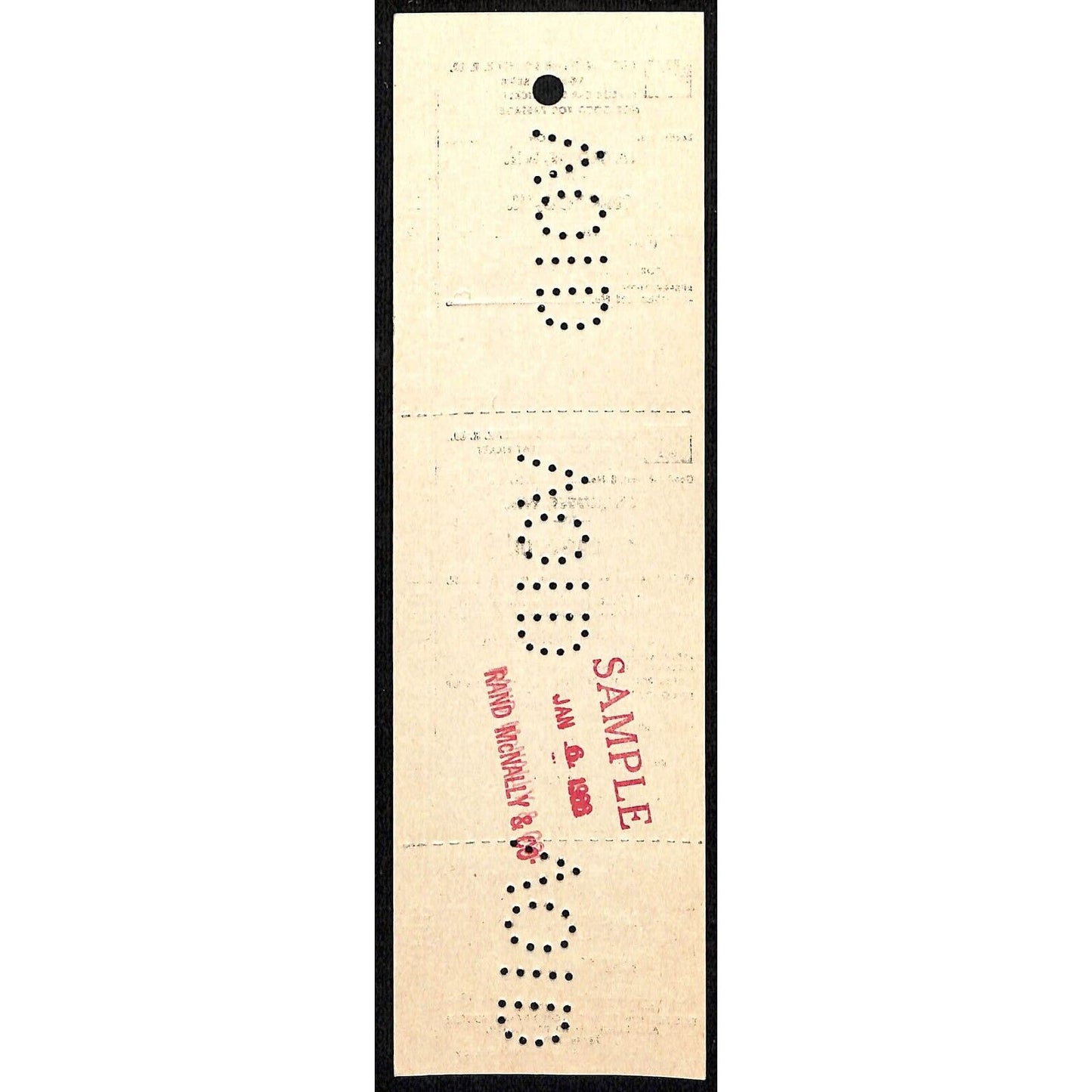 Burlington Route La Crosse, WI to Chicago Unused VOID SAMPLE Ticket 1966 Scarce