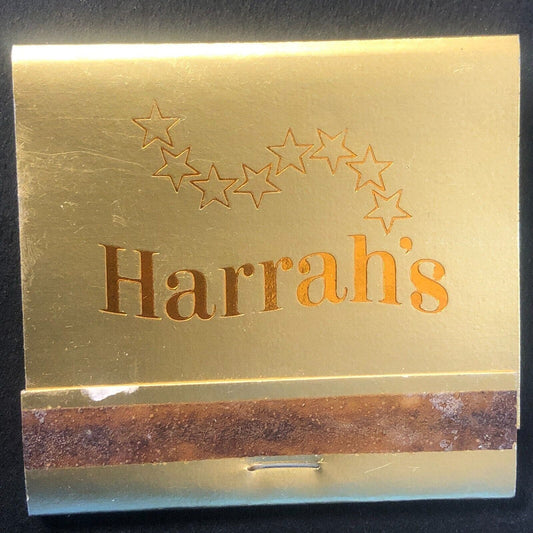 Harrah's Hotels Casinos Tahoe South Shore Vintage Matchbook Full c1960's-73 VGC
