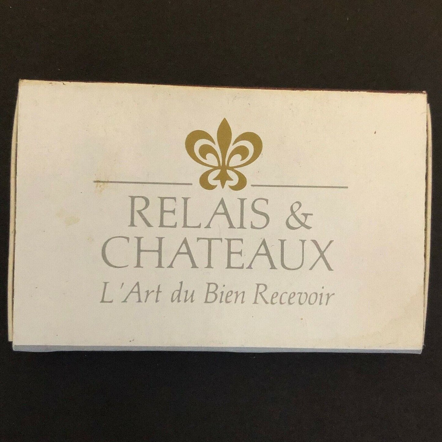 c1990 's Vintage Wooden Matchbox Matchbook "Chateau De Brindos" Relais Chateaux