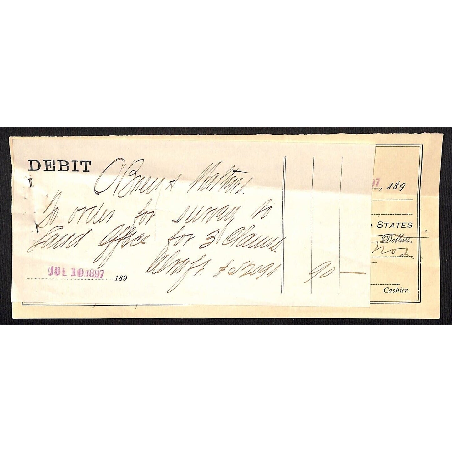 Helena Montana 1897 Henry Elling Mining Mineral Survey Office Work Receipts (2)