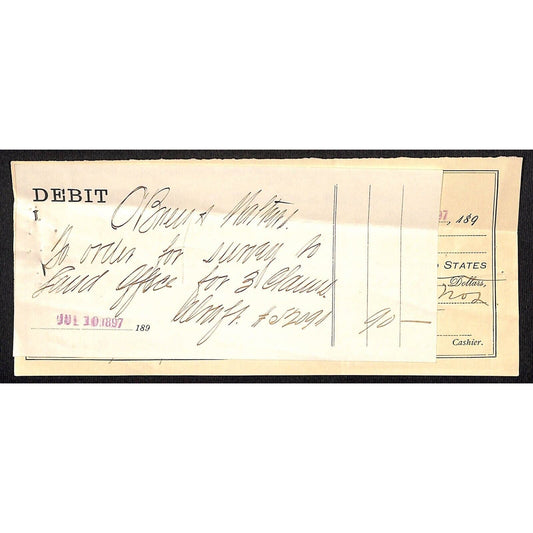 Helena Montana 1897 Henry Elling Mining Mineral Survey Office Work Receipts (2)