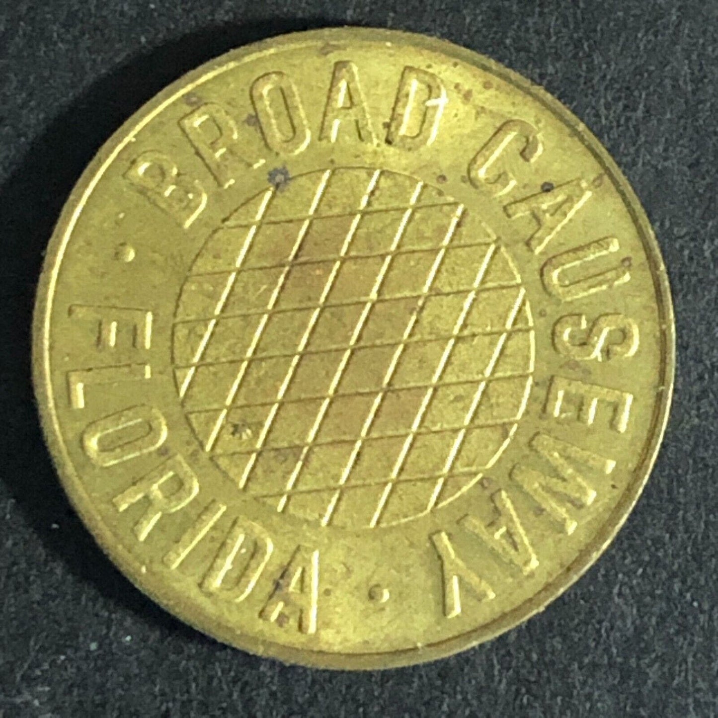Broad Causeway Florida (Bay Harbor) Brass Transit Token 20mm