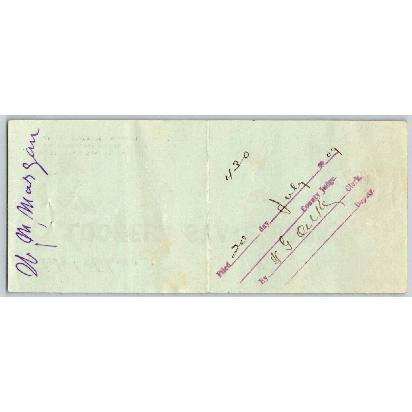 Lookeba, Oklahoma 1909 "Lookeba State Bank" Check - Scarce
