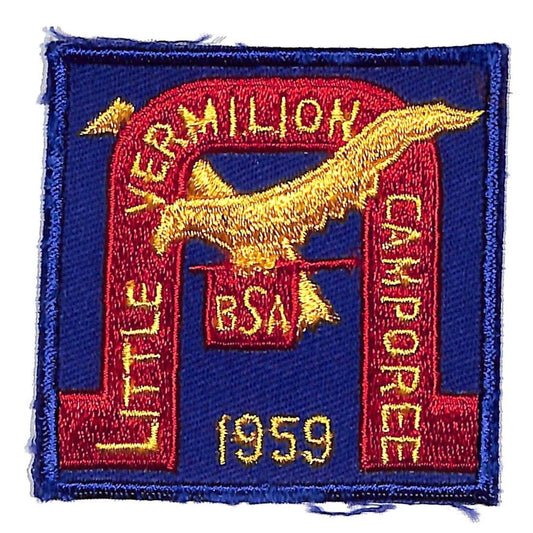 BSA Patch Little Vermilion Camporee 1959 Boy Scouts Piankeshaw District Scarce