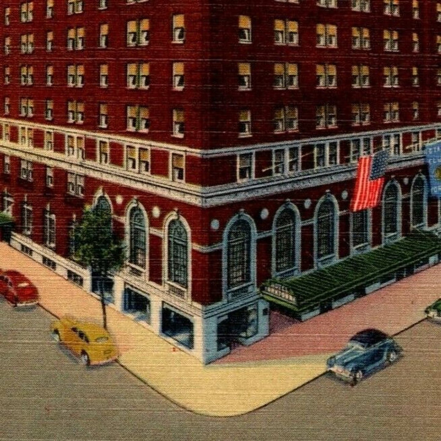 Vintage Linen Postcard Yorktowne Hotel, York, PA Unposted