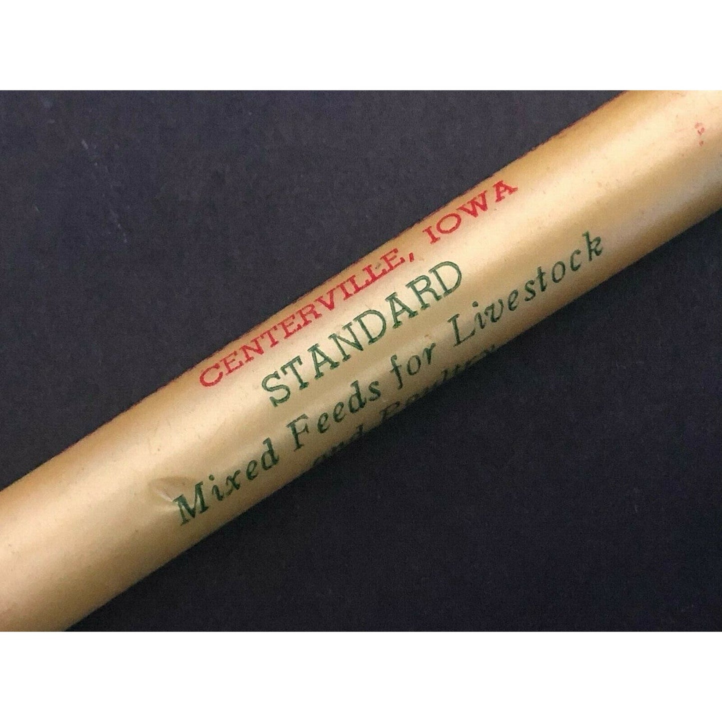 c1930's40's Standard Soy Bean Mills Centerville, Iowa Advertising Bullet Pencil