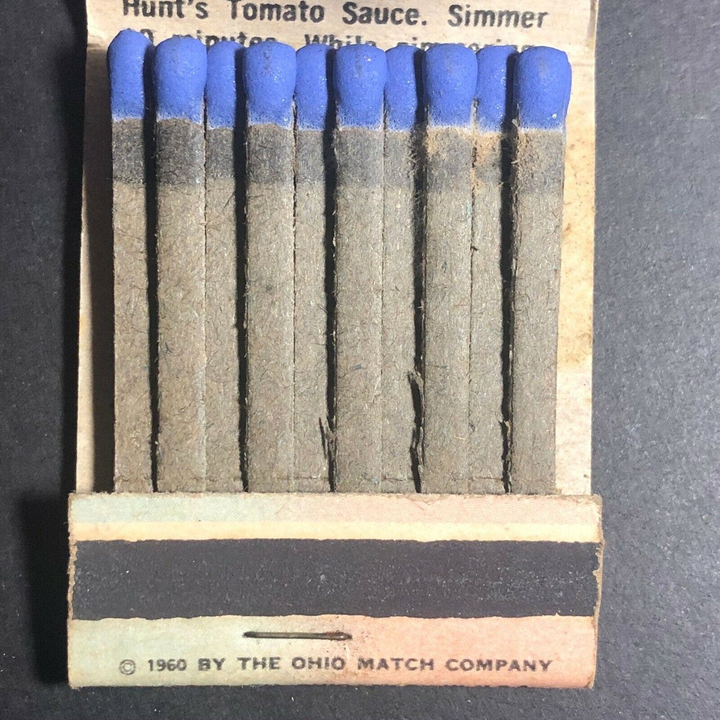 1960's Full Matchbook - Hunt's Tomato Sauce w/ Spanish Omelet Recipe