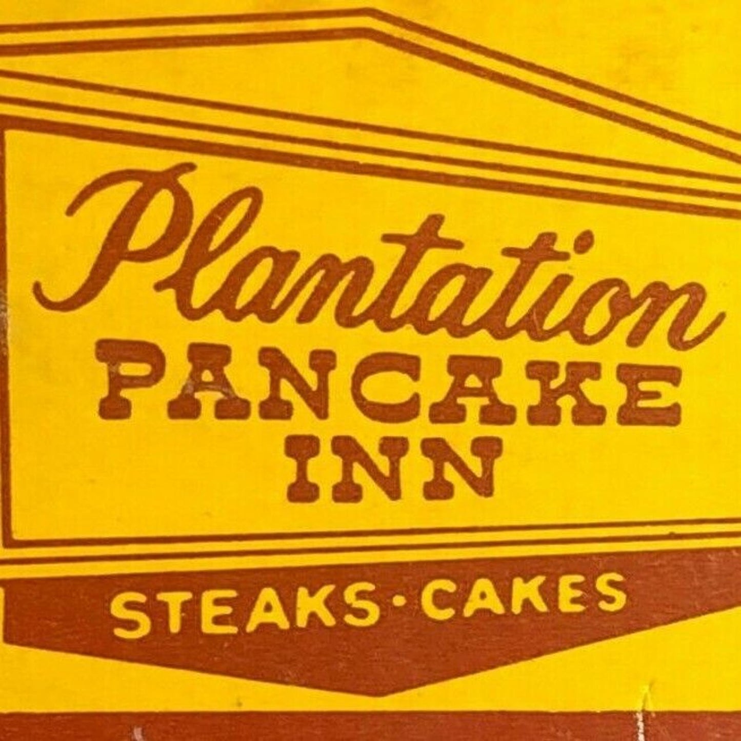 1940's-50's Full Matchbook - "Plantation Pancake Inn" Steaks Cakes - Ocala, FL