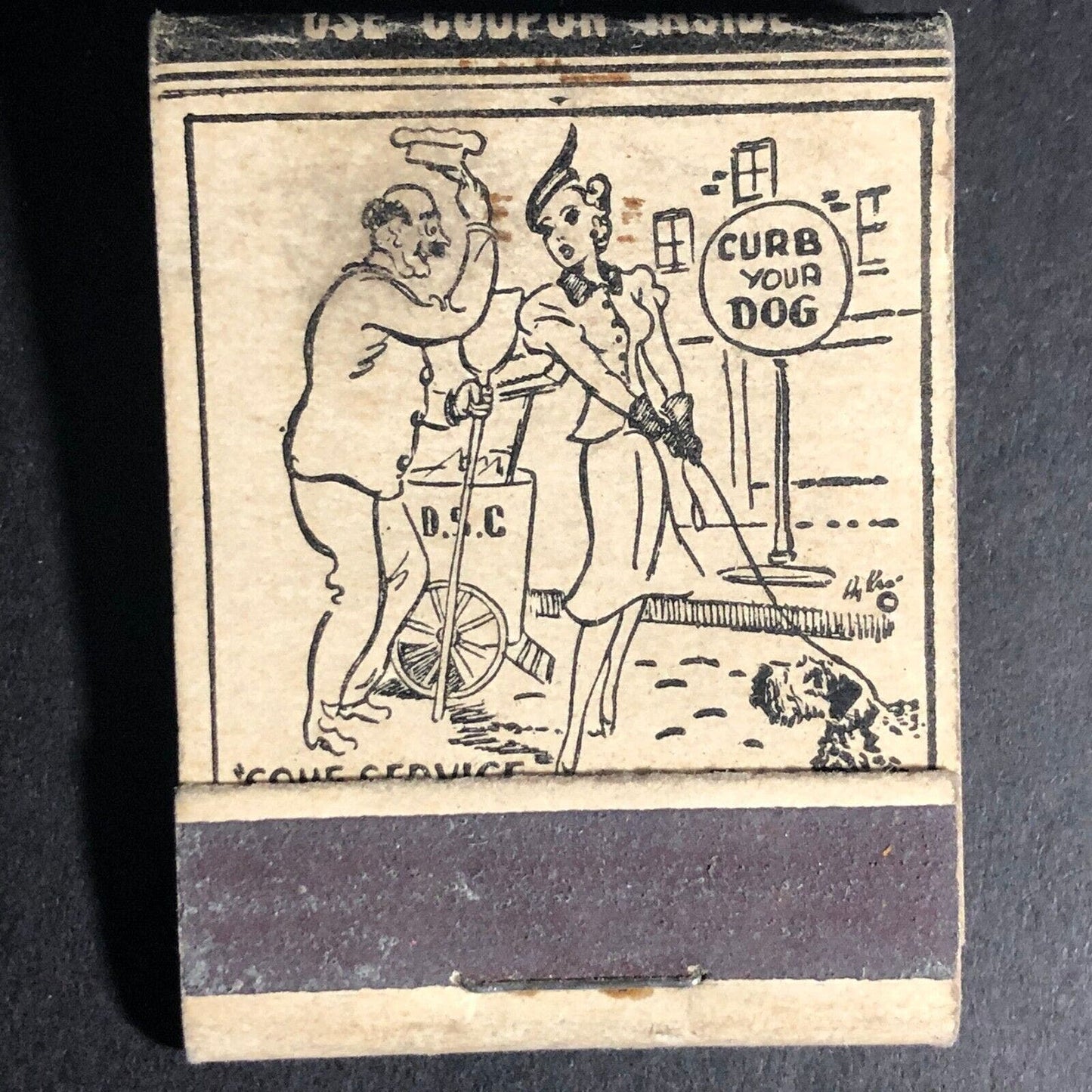 Hoffman Studio Dog Follies Mail In Full 20-Strike Matchbook c1939 VGC Scarce