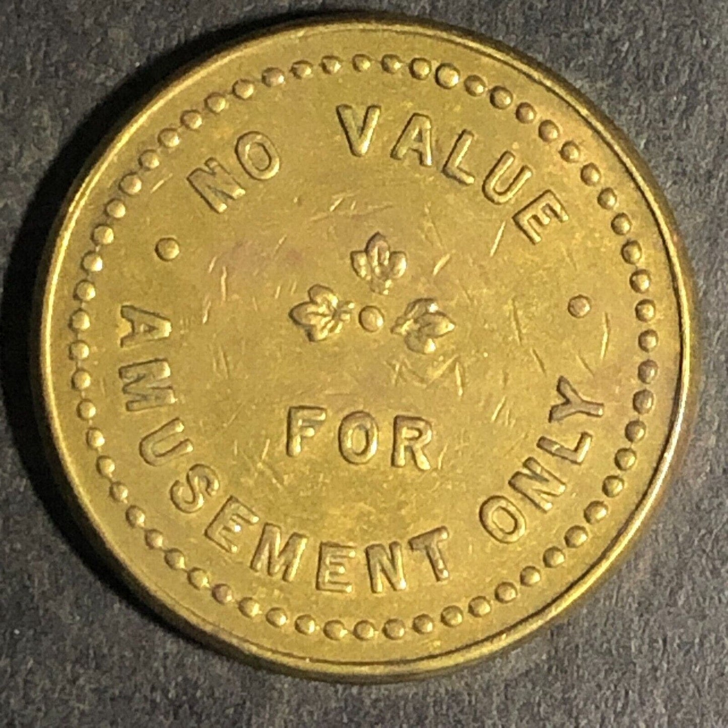 Willamette Amusement Co. "For Amusement Only" Brass Trade Token 20mm