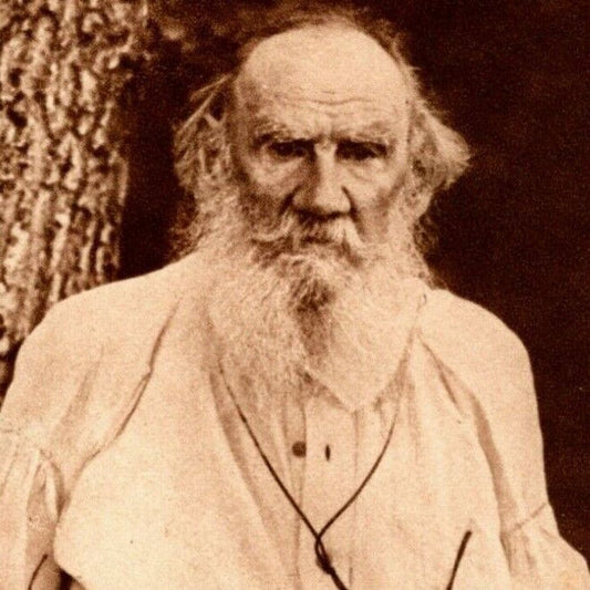 c1910 Vintage Russian Art Postcard Leo Tolstoy Sits Under Tree (4129)