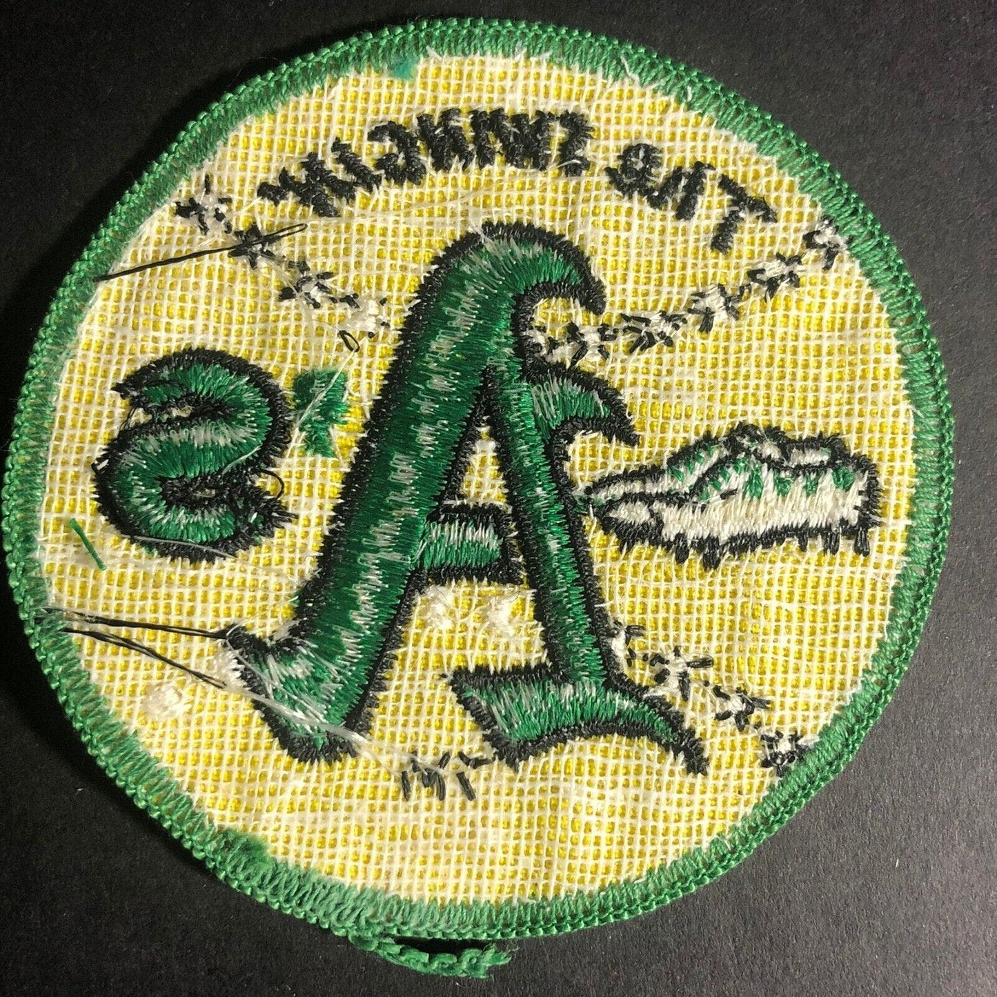 "The Swingin' A's" Baseball Embroidered Vintage Patch c1970's-80's