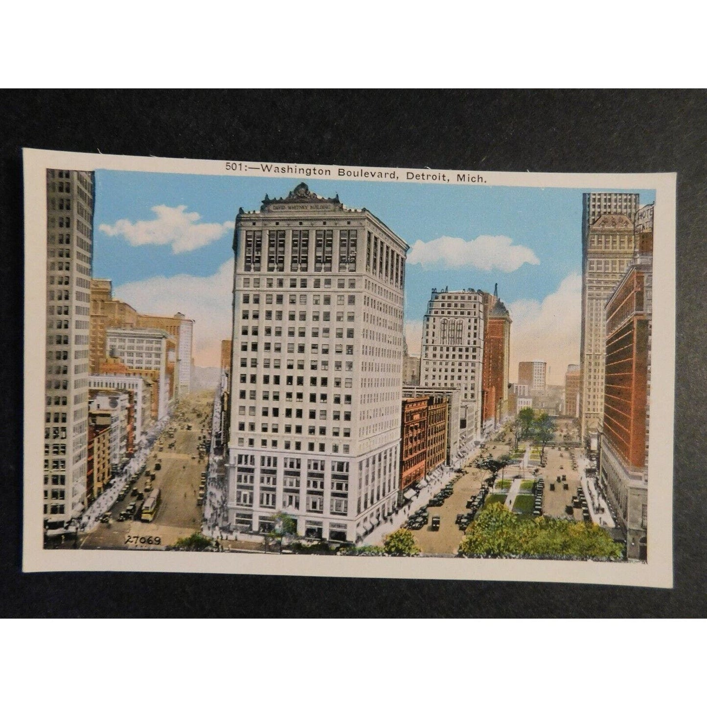 Vintage Postcard - Washington Blvd. Detroit, Mich.