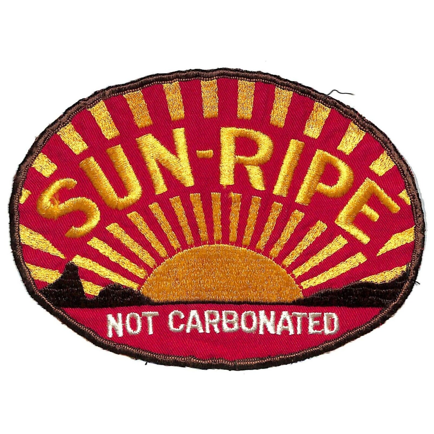 Sun-Ripe Beverages Large Embroidered Soda Patch c1950's-60's VGC Very Scarce