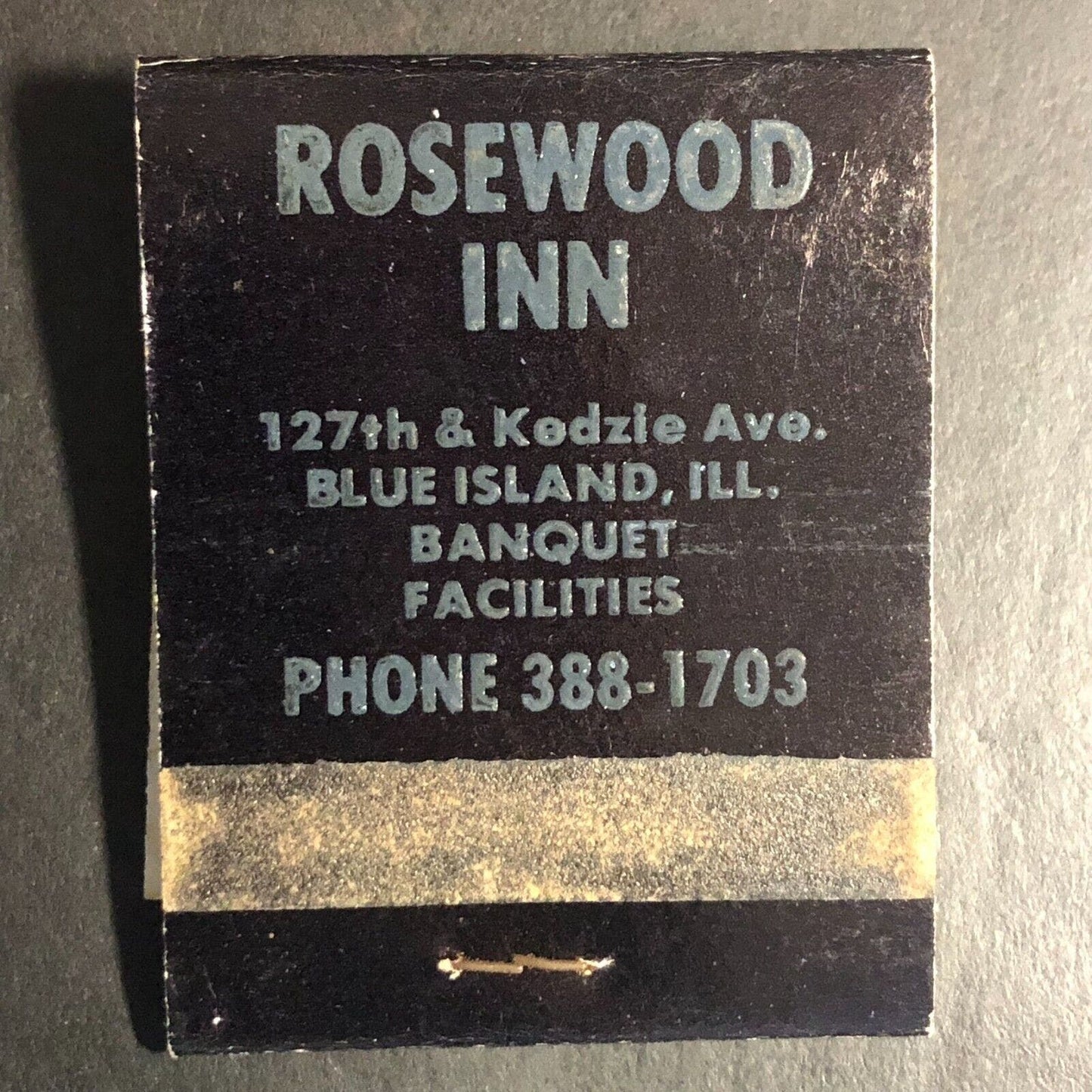 Rosewood West Restaurant Crestwood, IL Full Matchbook c1974-84