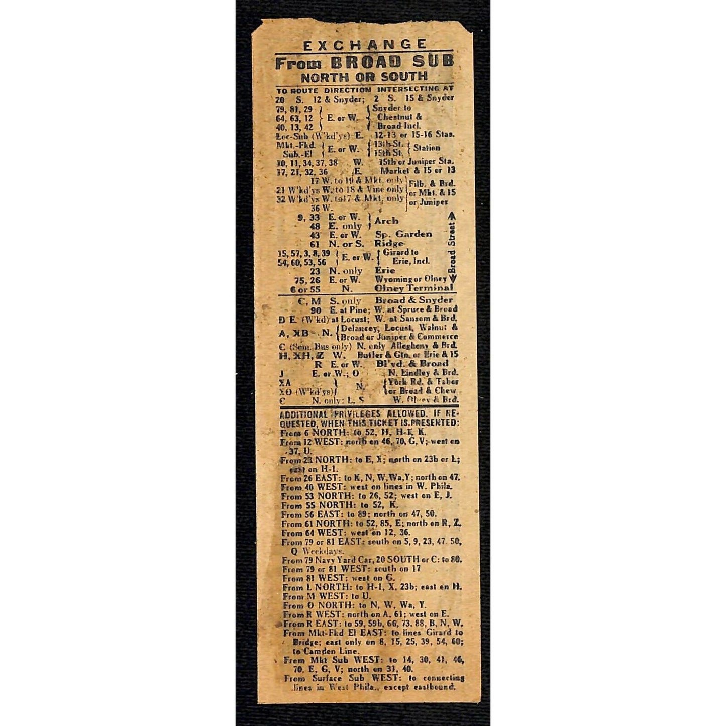 Vintage c1940's-50's Ticket - Philadelphia Transit Co. Morris-Tasker #8510