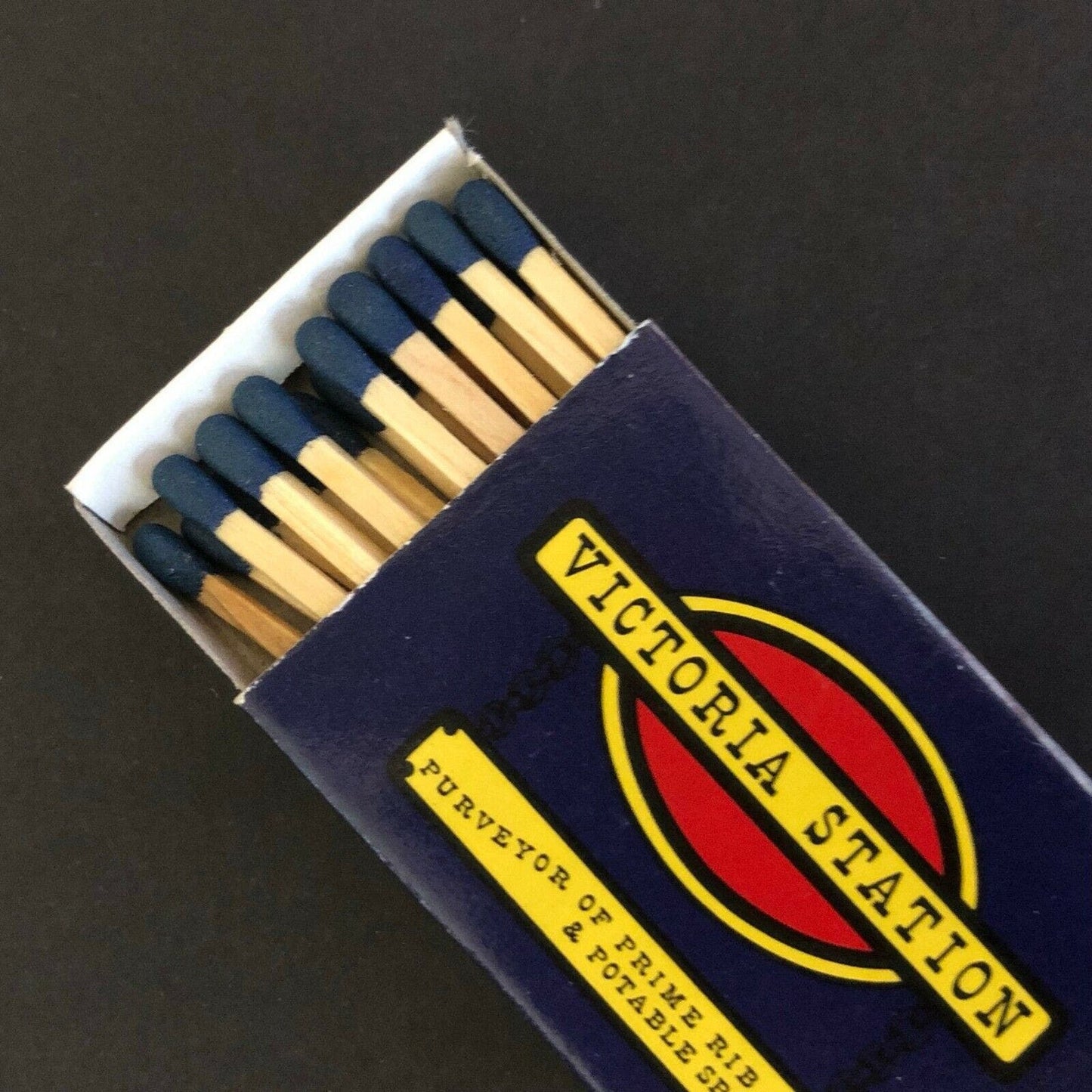 c1990's Vintage Wooden Matchbox / Matchbook "Victoria Station" San Francisco