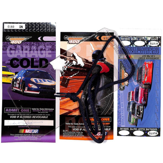 2003 Brickyard 400 Garage / Suite Ticket Stub w/ Lanyard The Ron Burton Estate