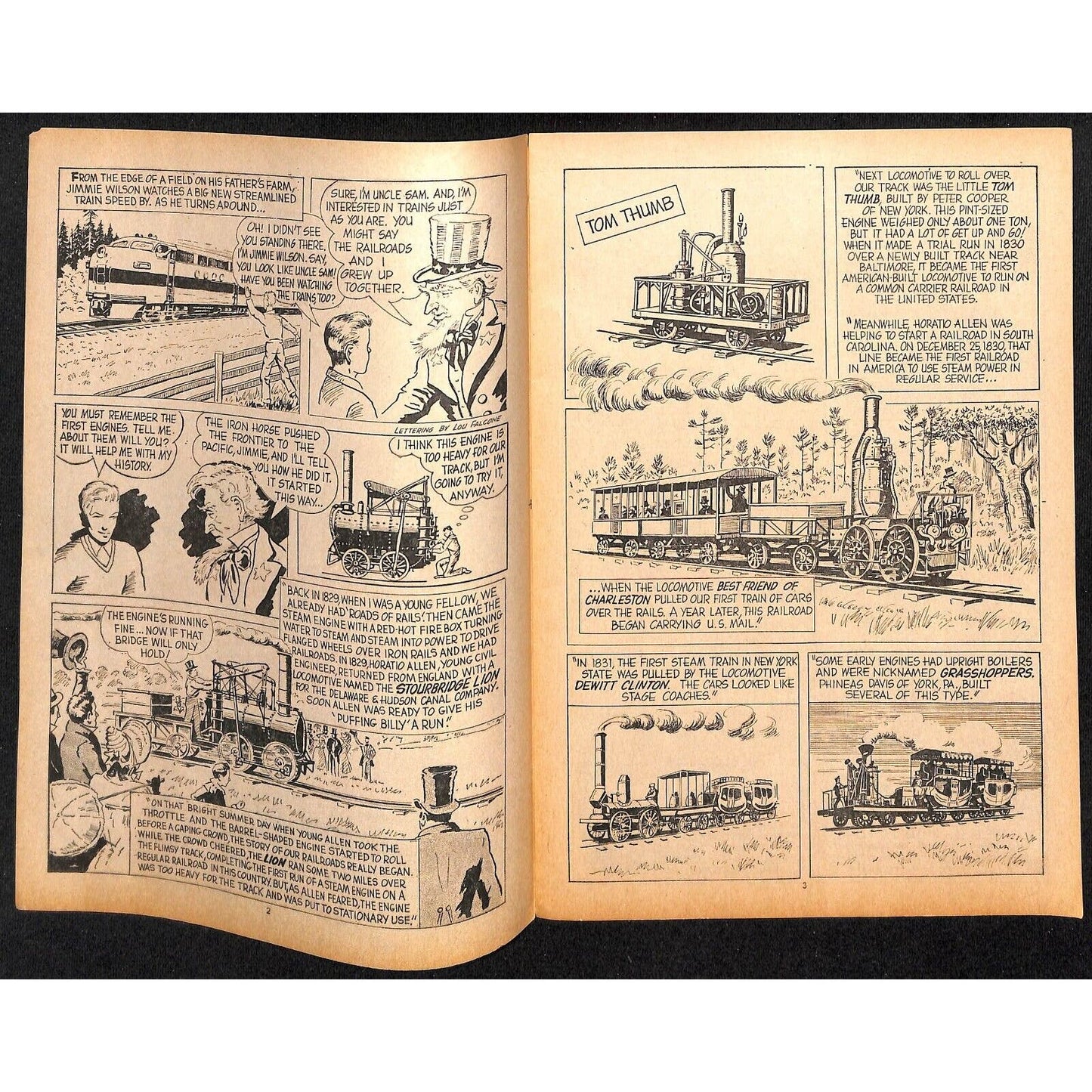 "Rails Across America" Comic Book Style w/ Uncle Sam 1968 15pp - VGC