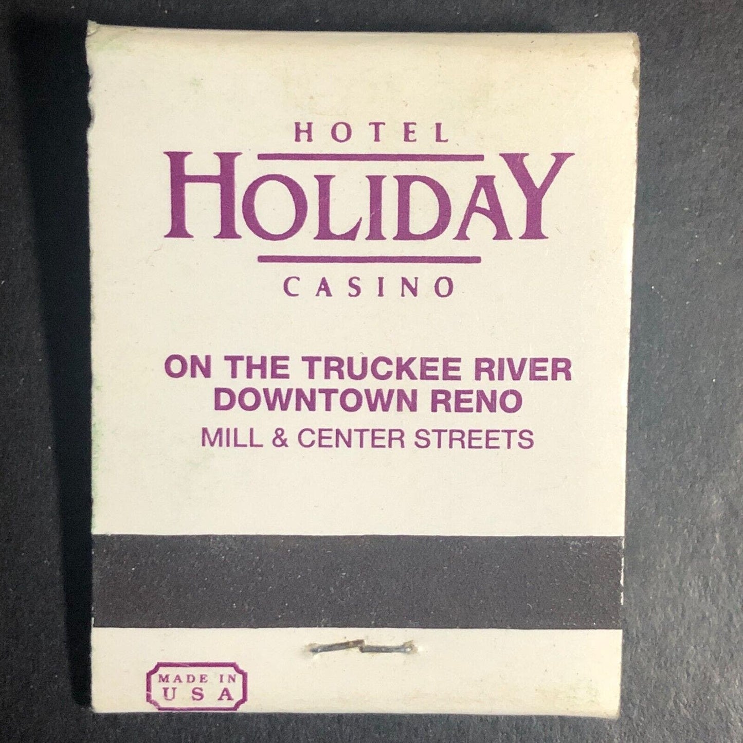 Downtown Reno Holiday Casino Hotel Full Matchbook c1975-85