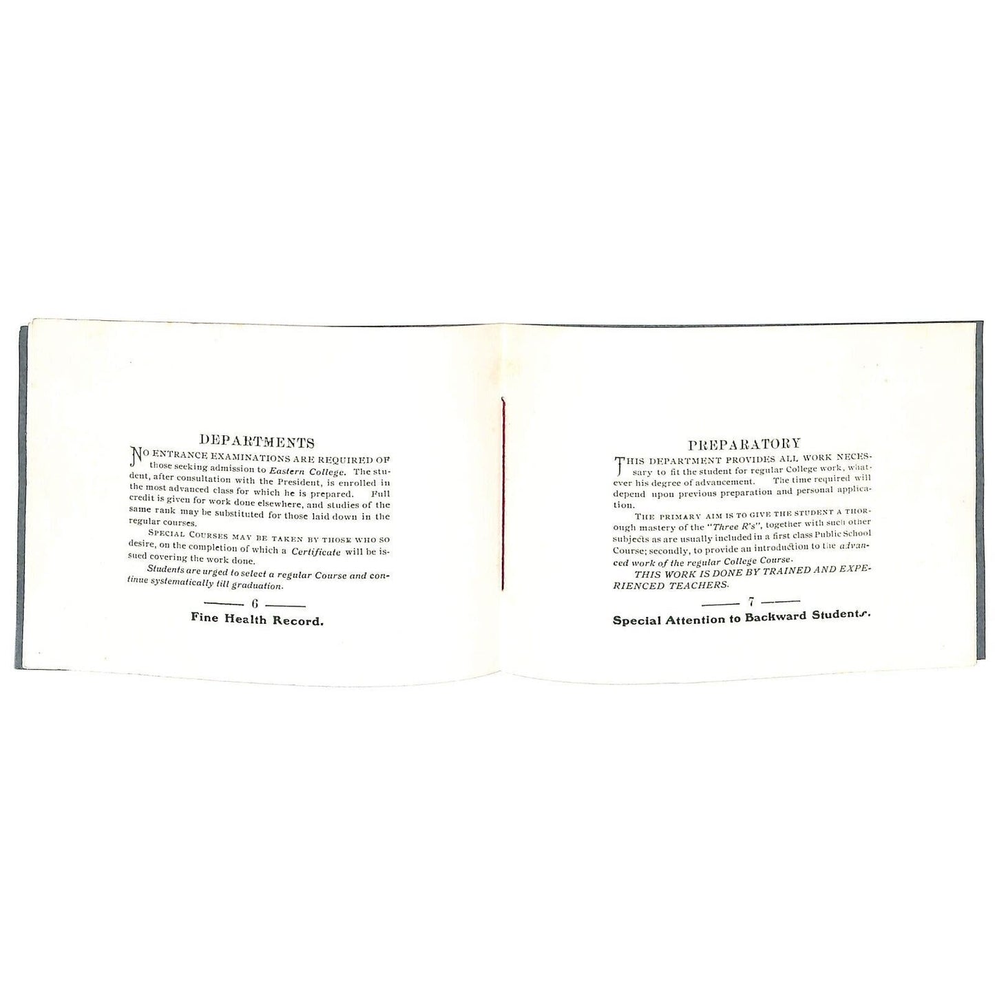 1907 Eastern College Front Royal, VA "Facts Worth Knowing" Brochure 12pp VGC