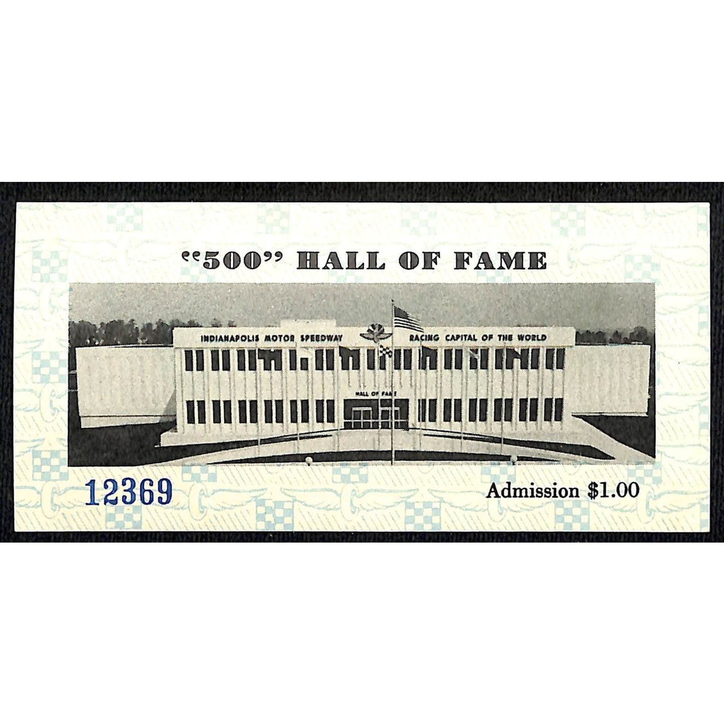 Indianapolis Motor Speedway Hall of Fame Museum Ticket INDY 500 12369 1980
