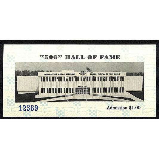 Indianapolis Motor Speedway Hall of Fame Museum Ticket INDY 500 12369 1980
