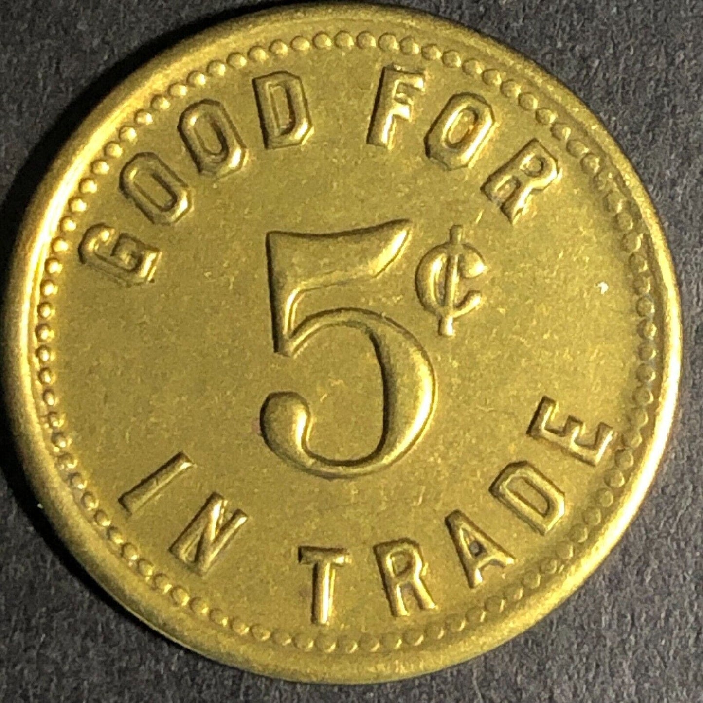 Maroon Club G/F 10c Brass Trade Token 22.32mm - Unknown / Maverick