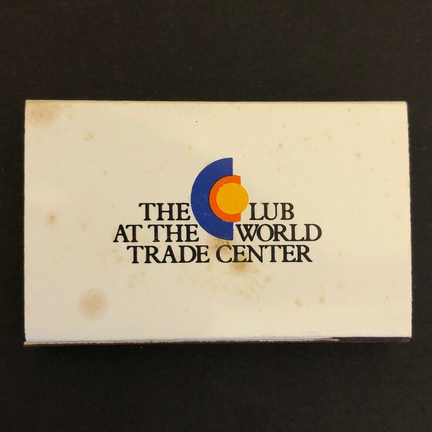 c1970's-80's Wooden Matchbox Matchbook "The Club at The World Trade Center" NYC