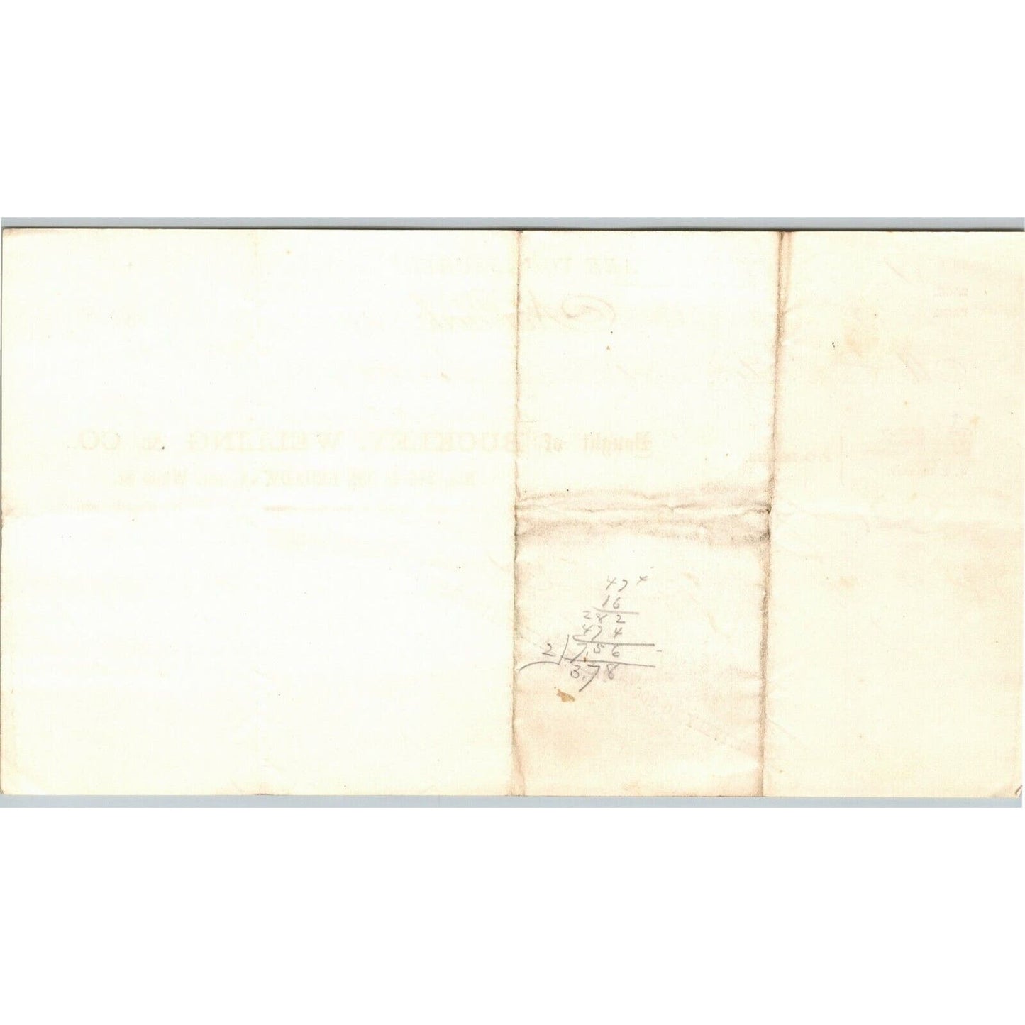 1870 Buckley, Welling & Co. Billhead Letterhead White St. Broadway NYC