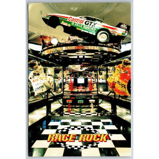 c1990's Race Rock Restaurant Orlando Advertising Postcard Unposted Castrol VGC