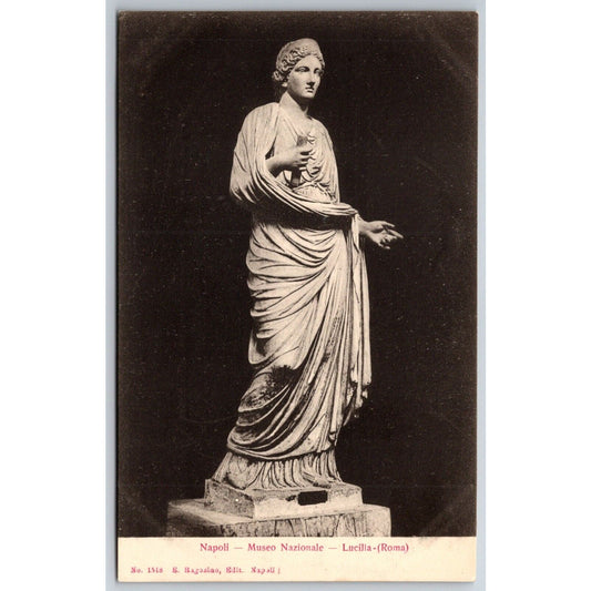 Naples National Museum "Lucilla" Sculpture Postcard c1901-1907 NP