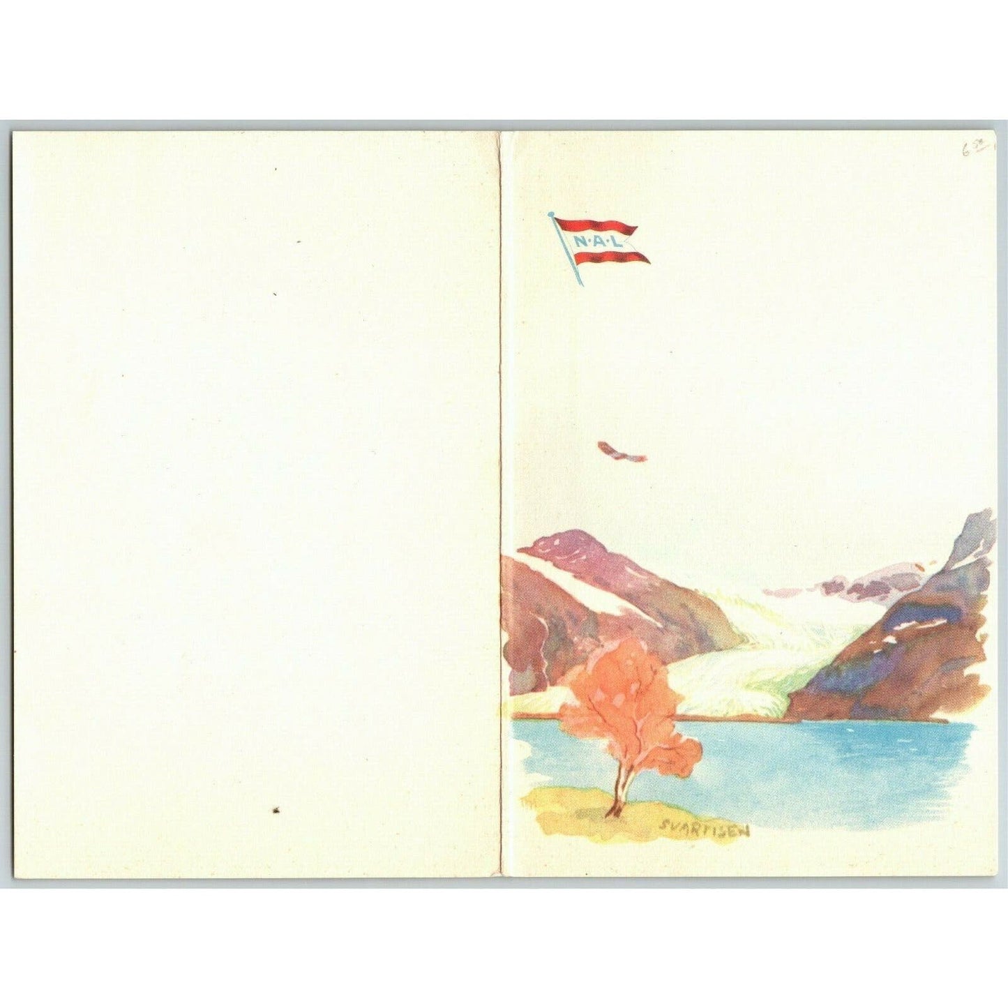 May 28 1957 Norwegian America Line SS Oslofjord Ocean Liner SS Breakfast Menu