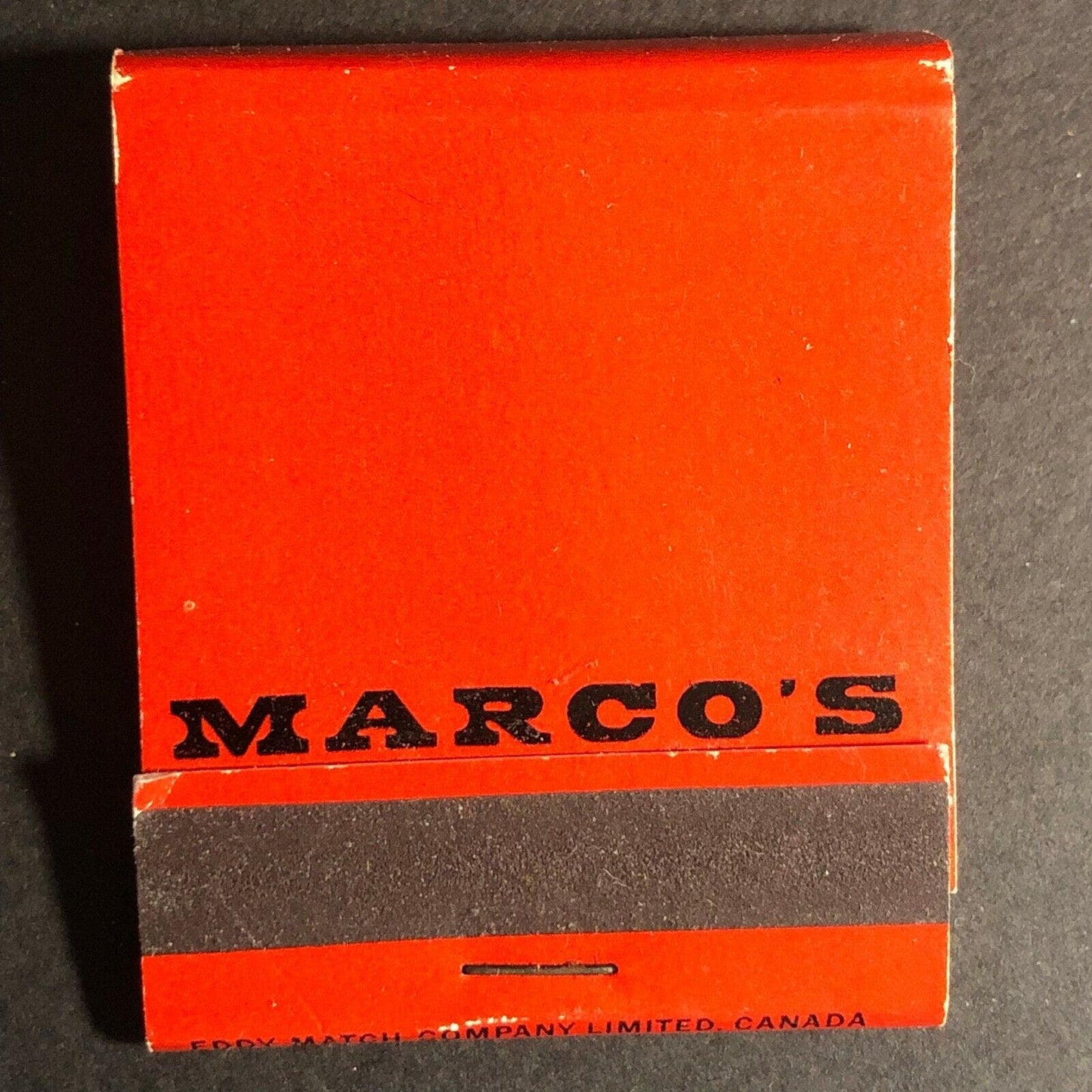 Vintage c1960's-75 Full Matchbook "Marco's" Restaurant Calgary Place Alberta CAN