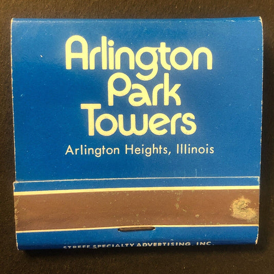 Arlington Park Towers Illinois Madison Square Full Vintage Matchbook c1960's-73