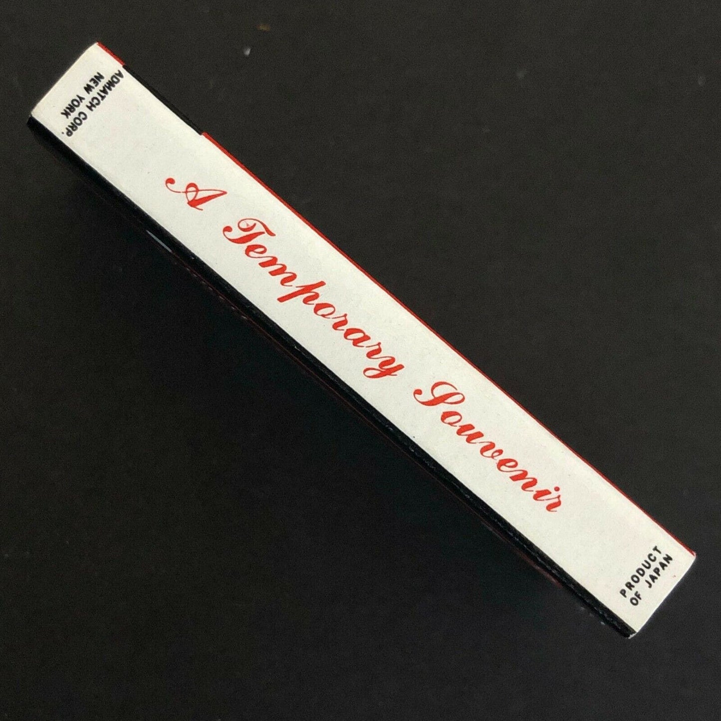 c1960's-70's Wooden Matchbox Matchbook - "For Our Matchless Friends" - Red