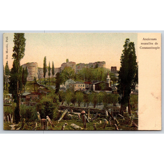 French Postcard Ancient Walls of Constantinople c1901-1907 NP VGC