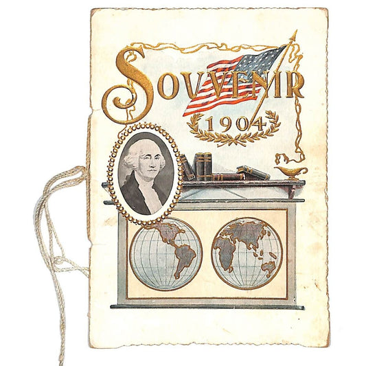 Ashby Dist. Rockingham Co. Montezuma Grade School 1904 Souvenir Card Flag