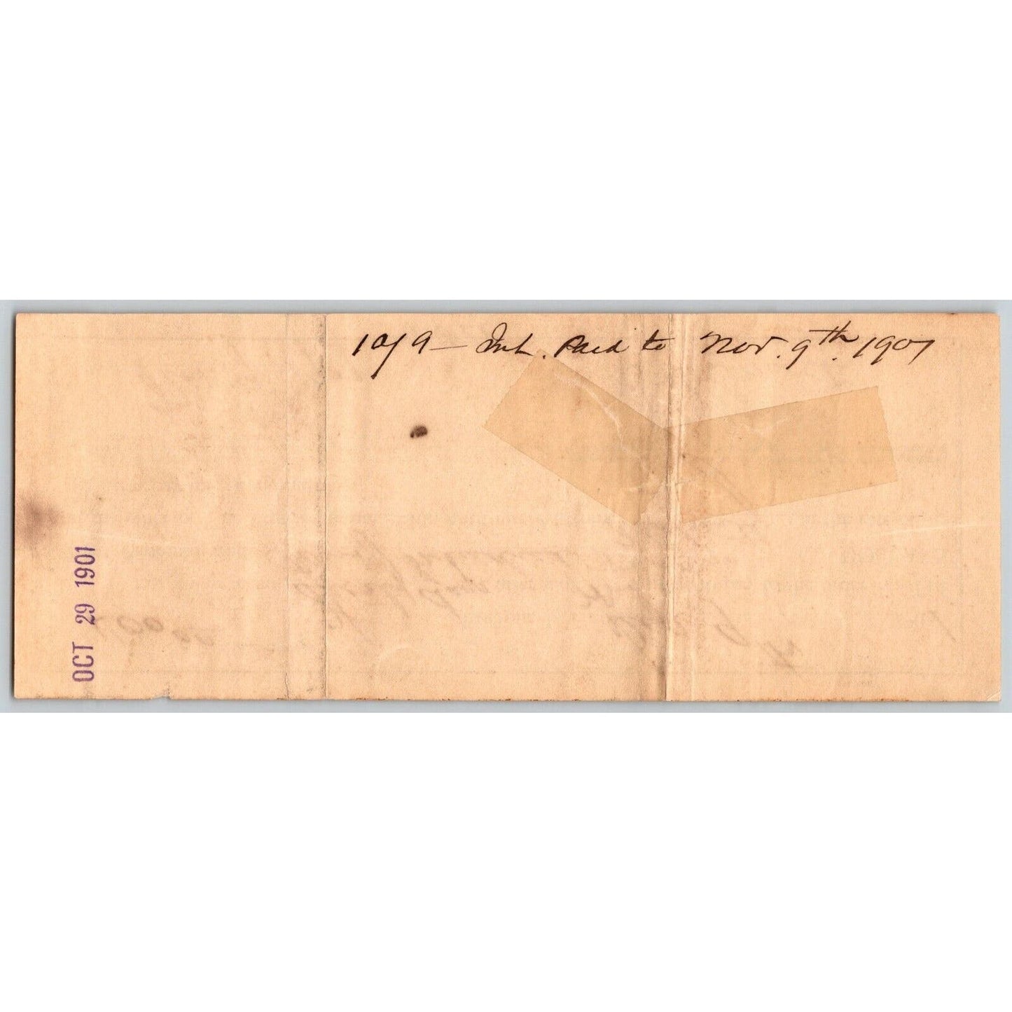 Eufaula Indian Territory Oklahoma 1901 $400 FNB Promissory Note