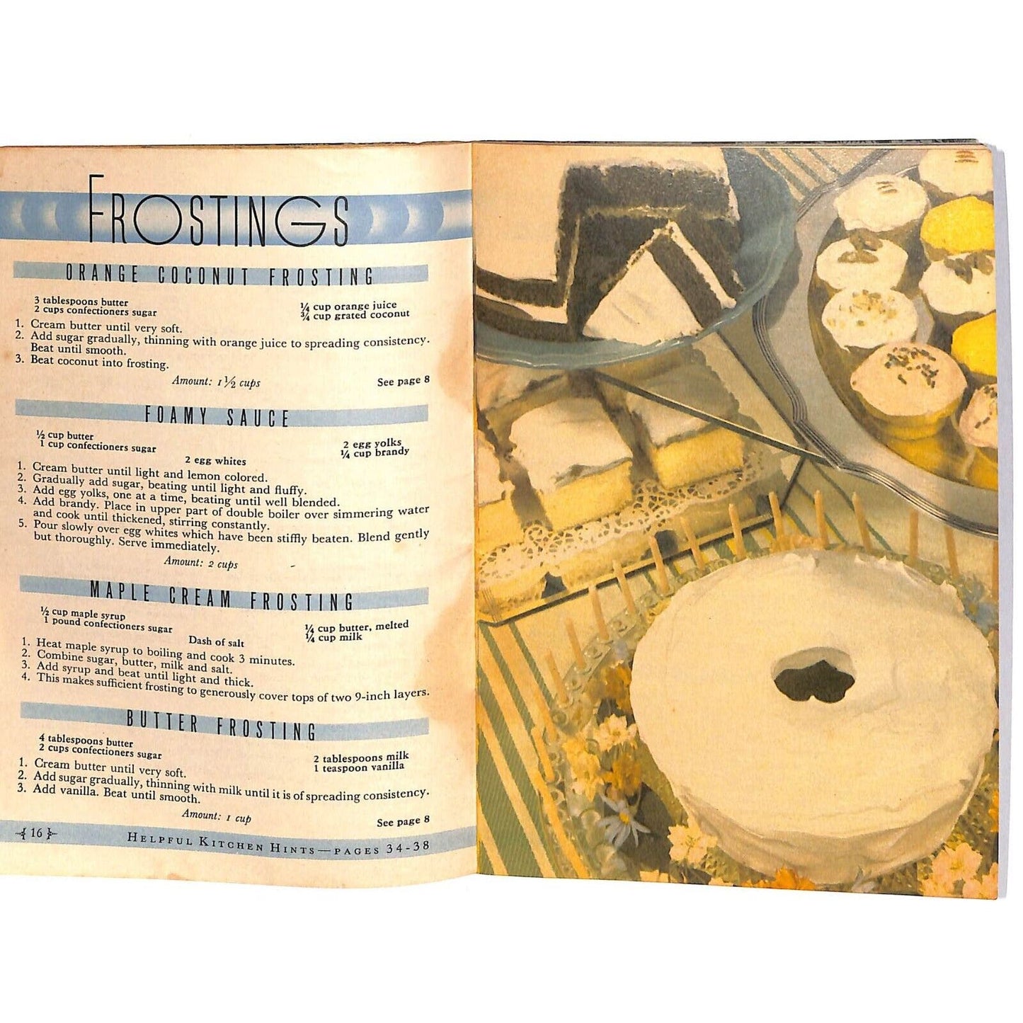 Arm & Hammer Baking Soda "Successful Baking" Cook Book 1936 38pp