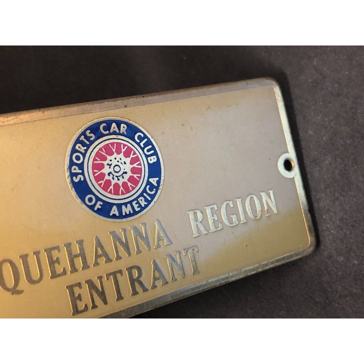 SCCA Susquehanna Region Entrant c1959-60's Racing Dash Wall Plaque