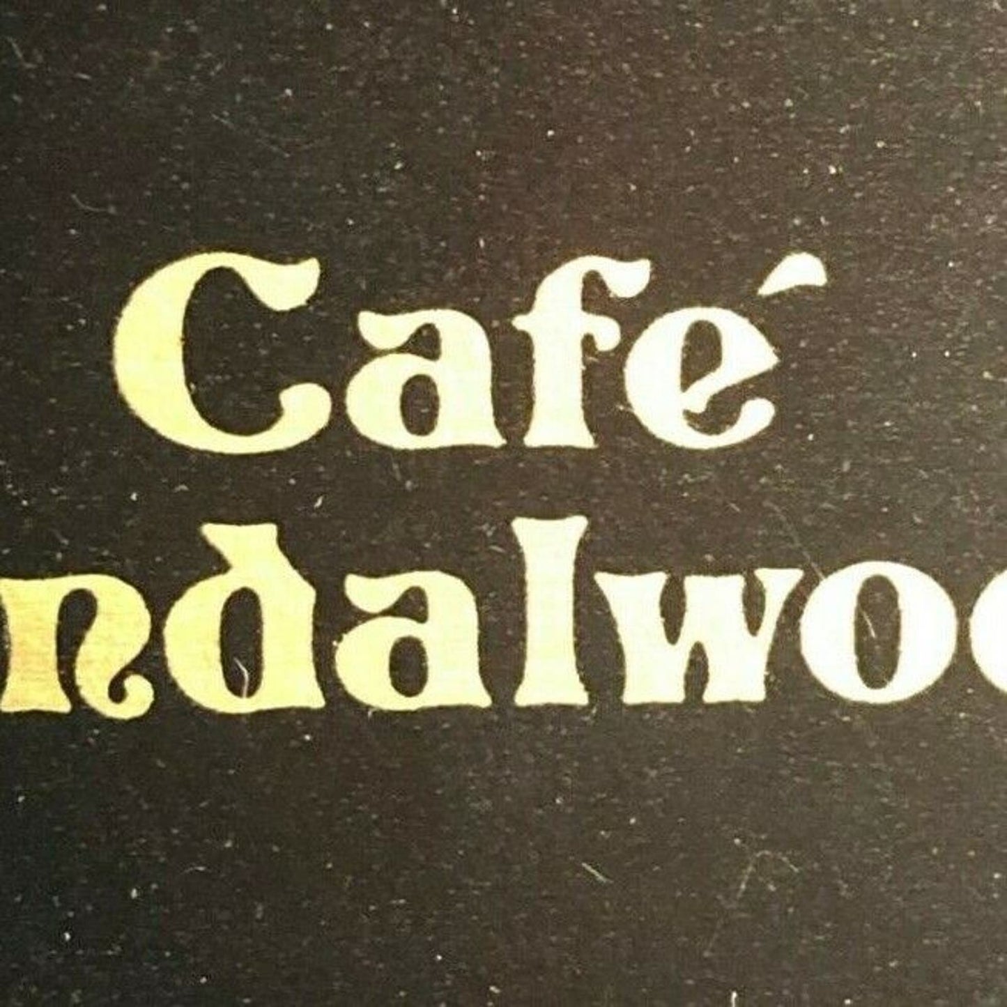 Vintage 1970's-80's Full Matchbook "Cafe Sandalwood"