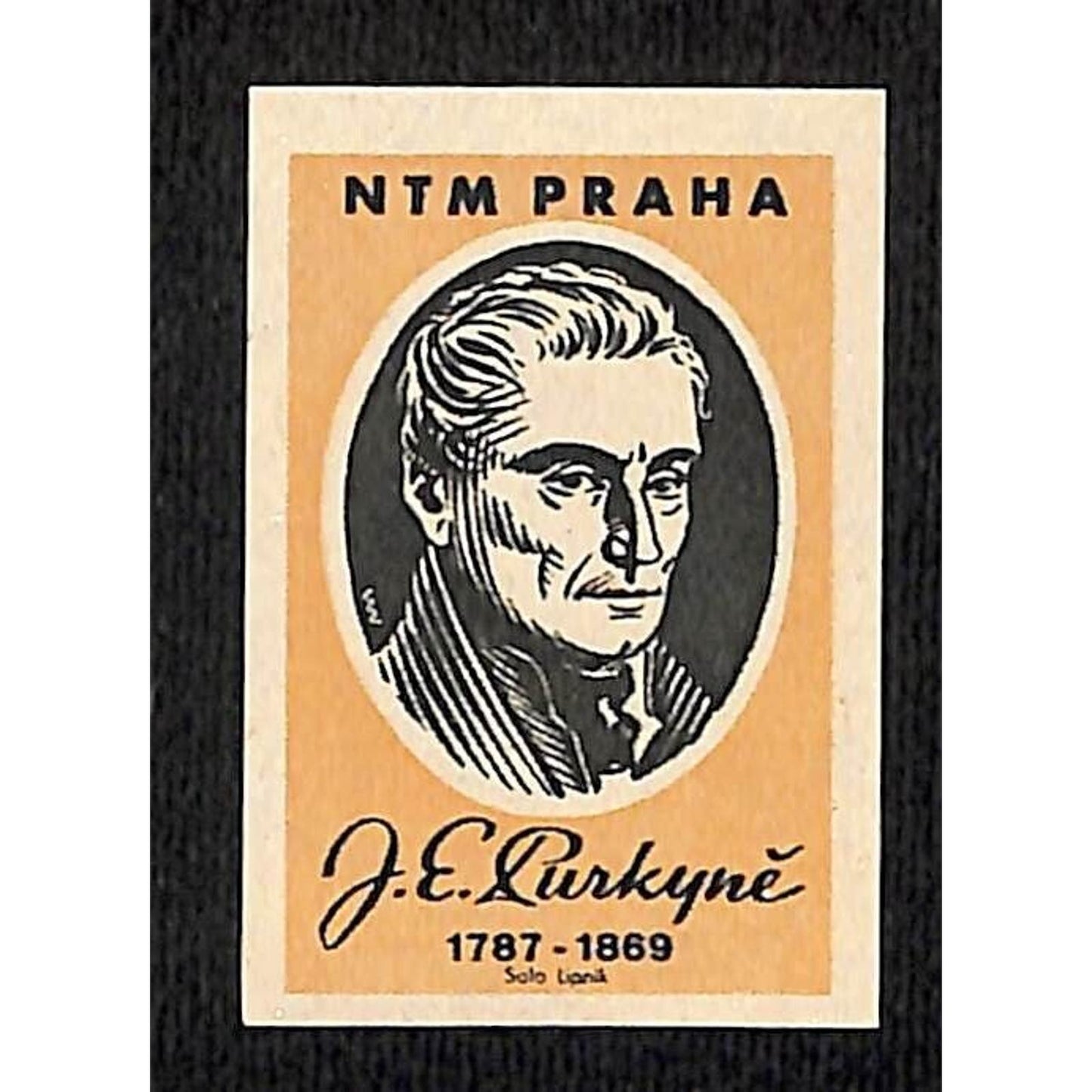 Vintage Matchbox Label National Technical Museum Prague J.E. Purkyně c1960