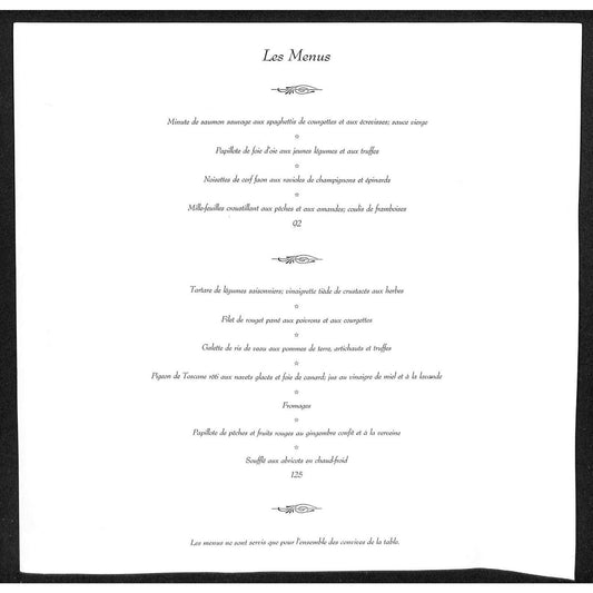 Hotel Schweizerhof Zurich French Language Menu Restaurant Scarce Vintage 1990