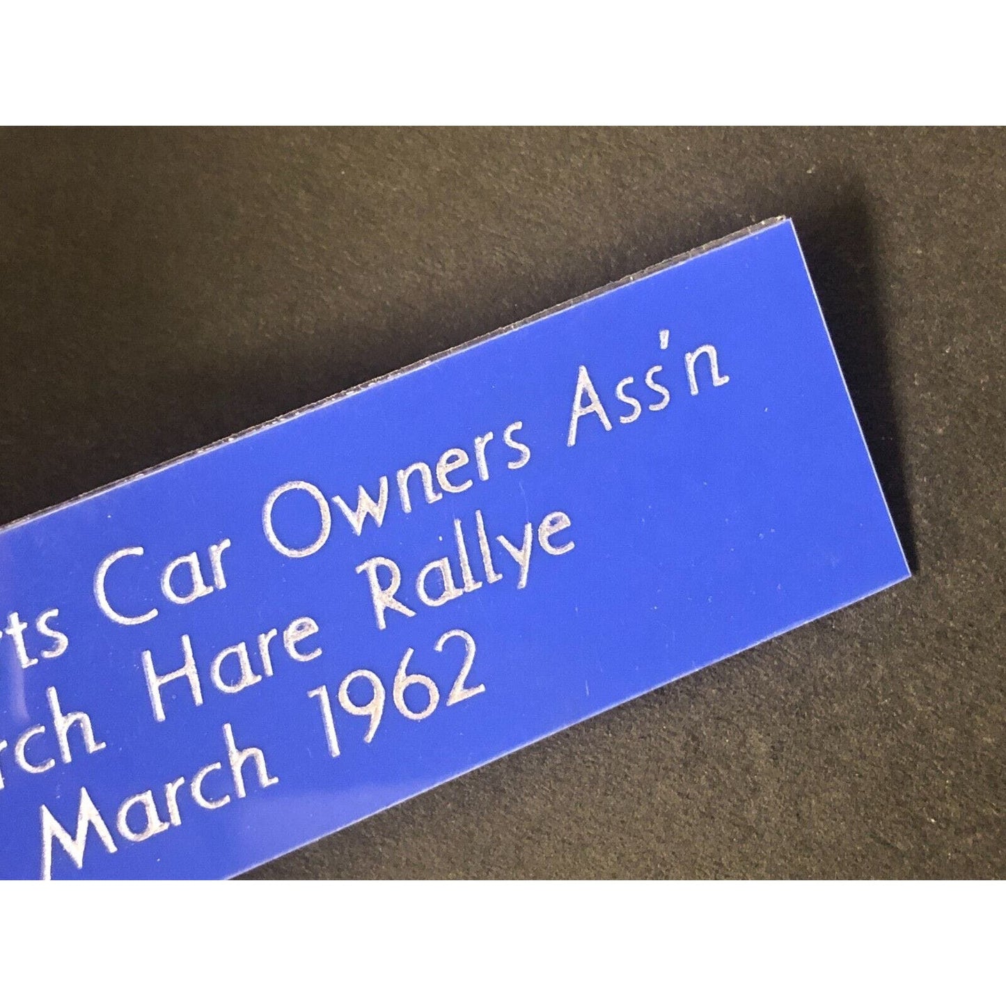 BSCOA March Hare Rallye 1962 Auto Racing Wall Plaque