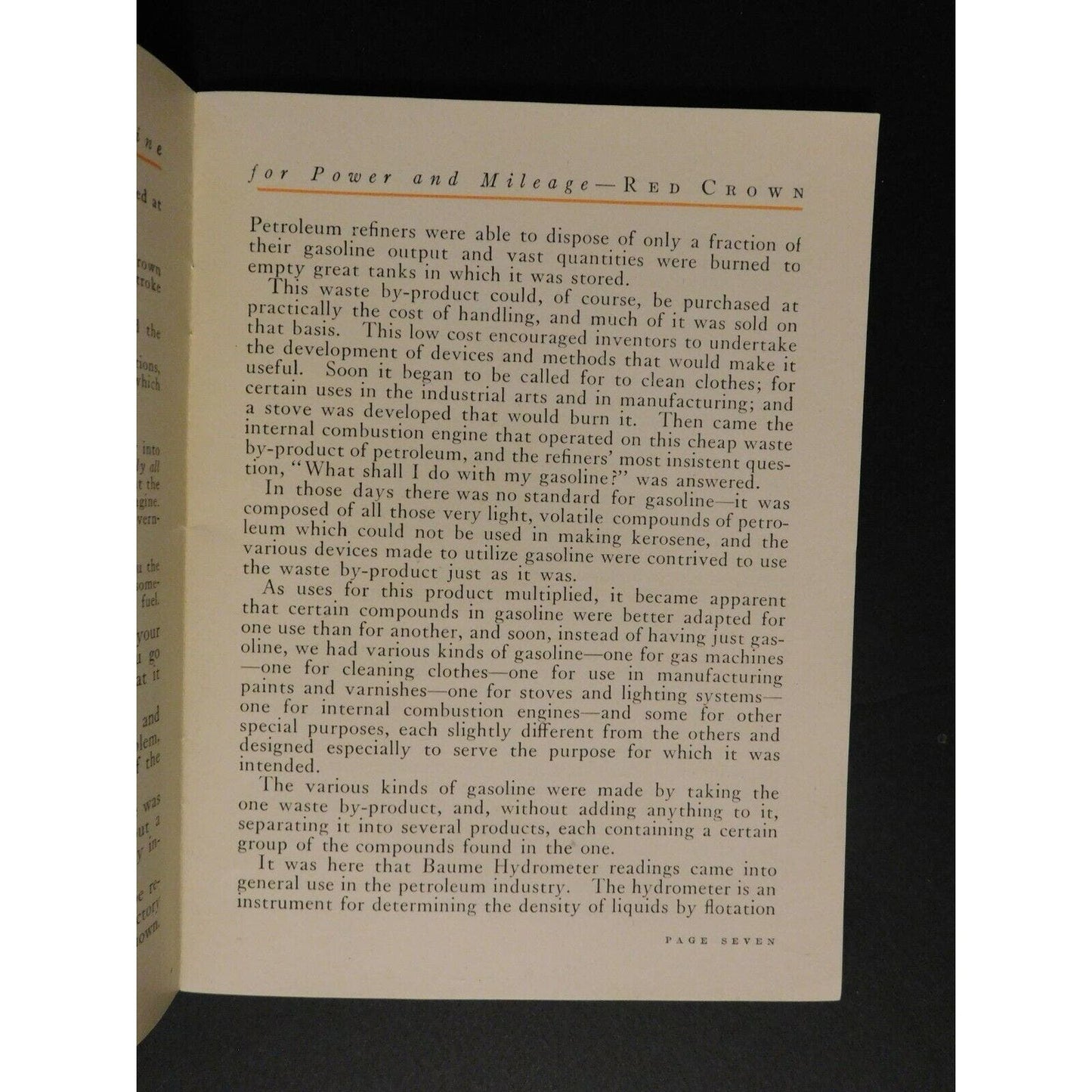 1923 Gasoline Standard Oil Red Crown "What Is Good Gasoline?" 24pgs. Booklet VGC
