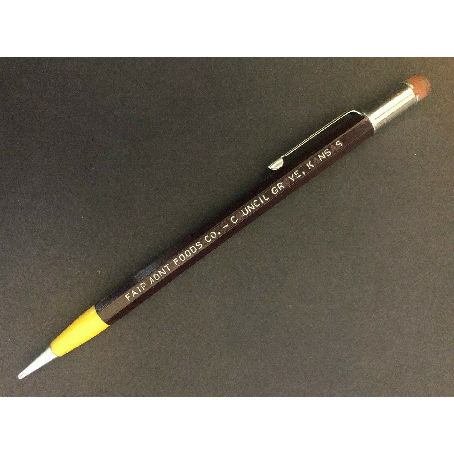 c1940's-50's Fairmont Foods Co. Council Grove, KS Mechanical Advertising Pencil